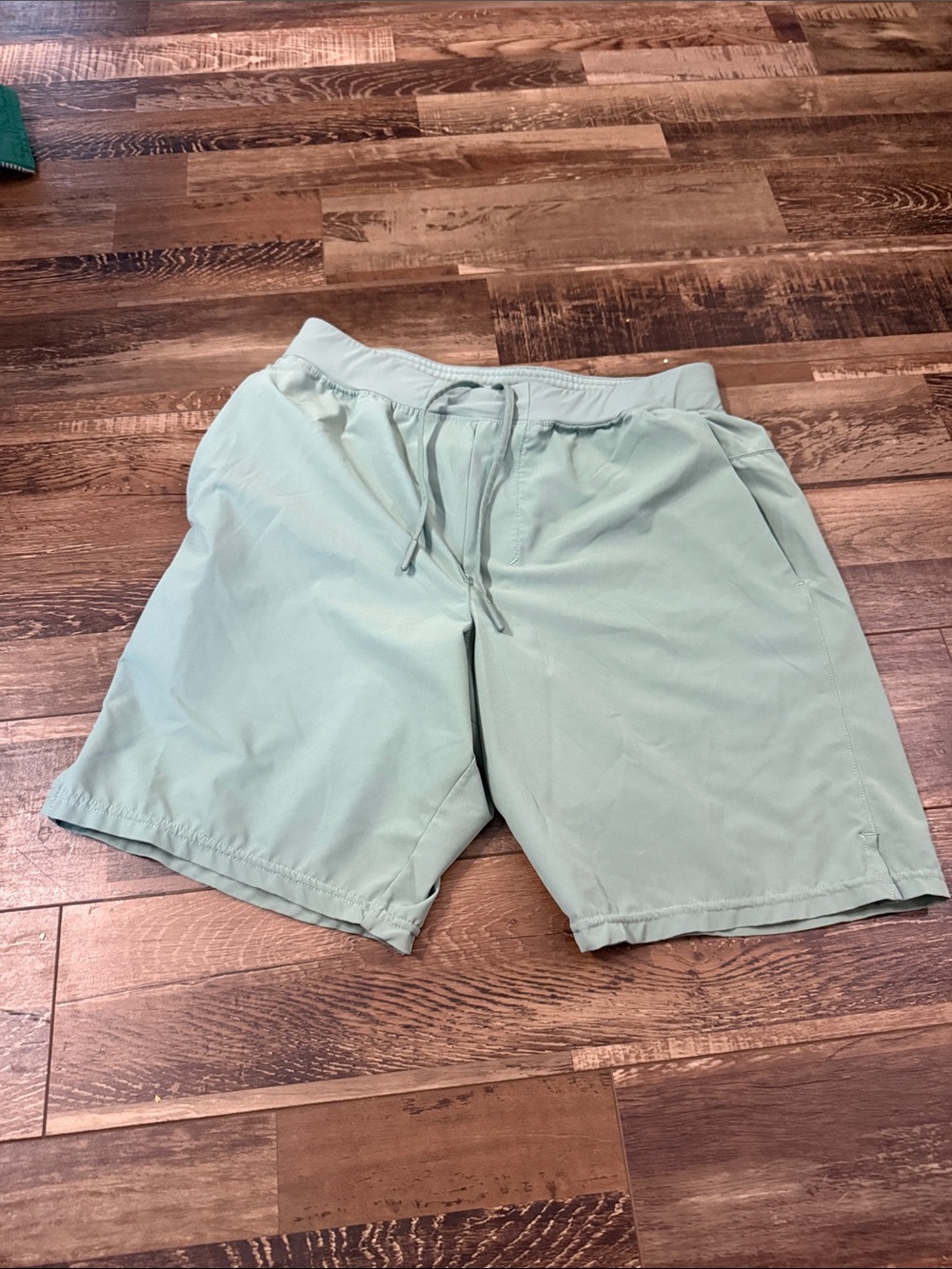 Men's Athletic Drawstring Shorts in Light Sage - Performance Comfort - Picture 1 of 3